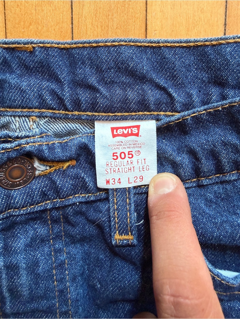 Vintage Levis Orange Tab 20505-0217 Jeans Dark Indigo Wash Denim Sz. 34x29 - Picture 11 of 12